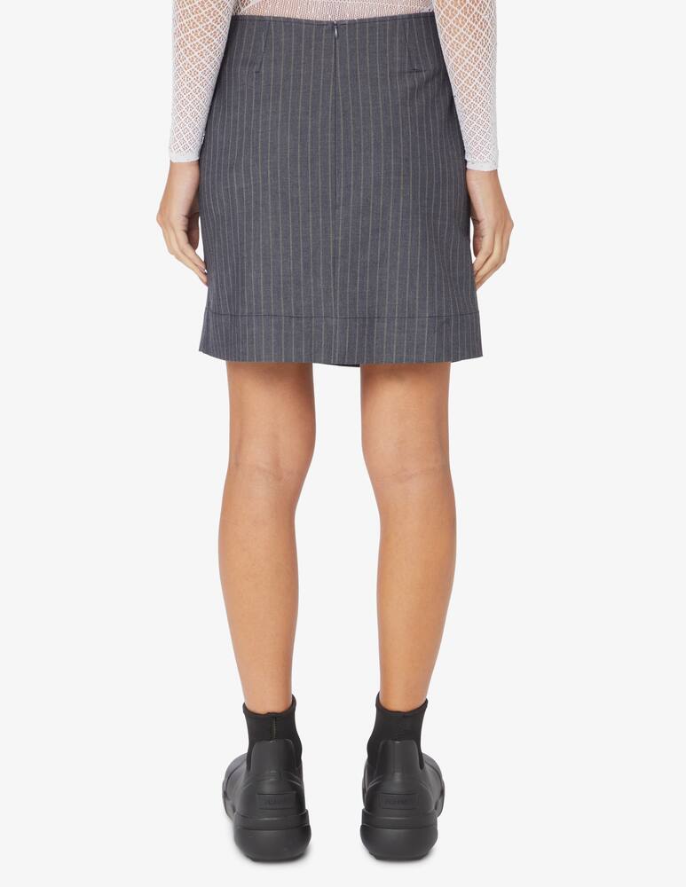 rinascente Ganni Side curl mini skirt - Grey