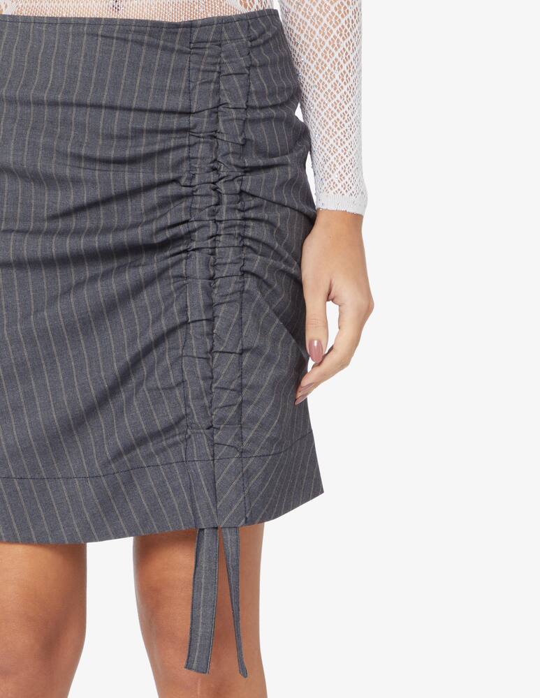 rinascente Ganni Side curl mini skirt - Grey