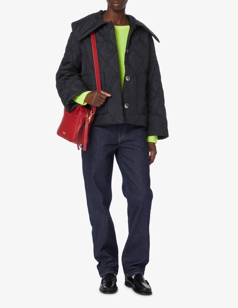 rinascente Ganni Crop jacket with sequins - Black