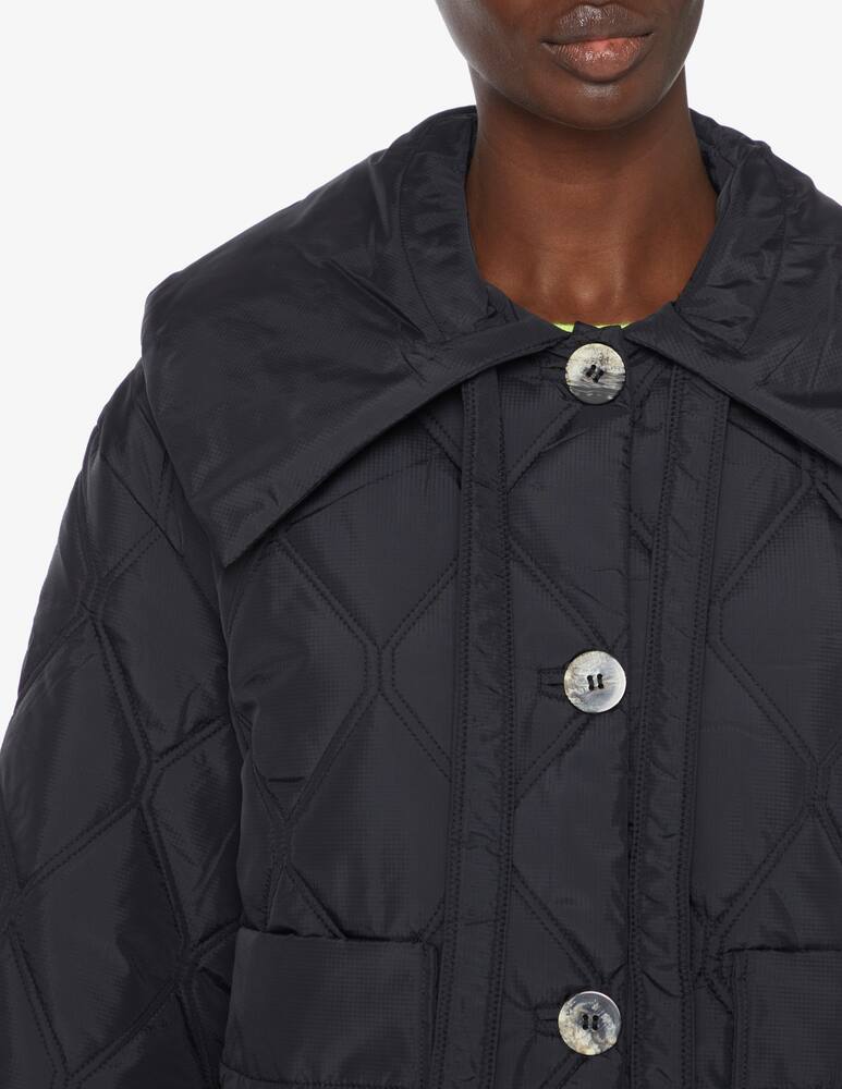 rinascente Ganni Crop jacket with sequins - Black