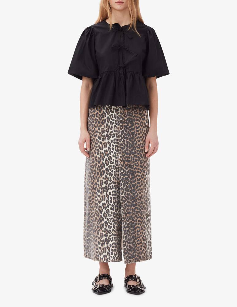 rinascente Ganni Blusa peplo in cotone