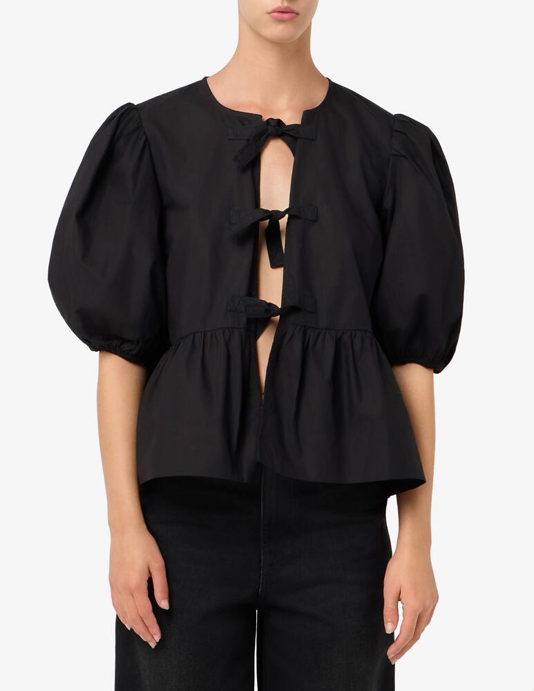 rinascente Ganni Blusa peplo in cotone