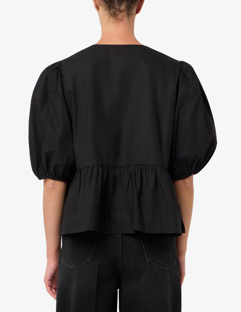 rinascente Ganni Blusa peplo in cotone