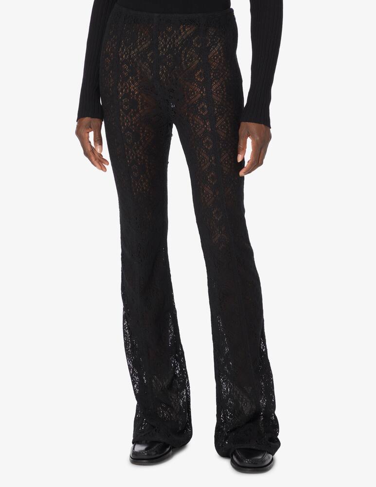 rinascente Ganni Legging with lace - Black