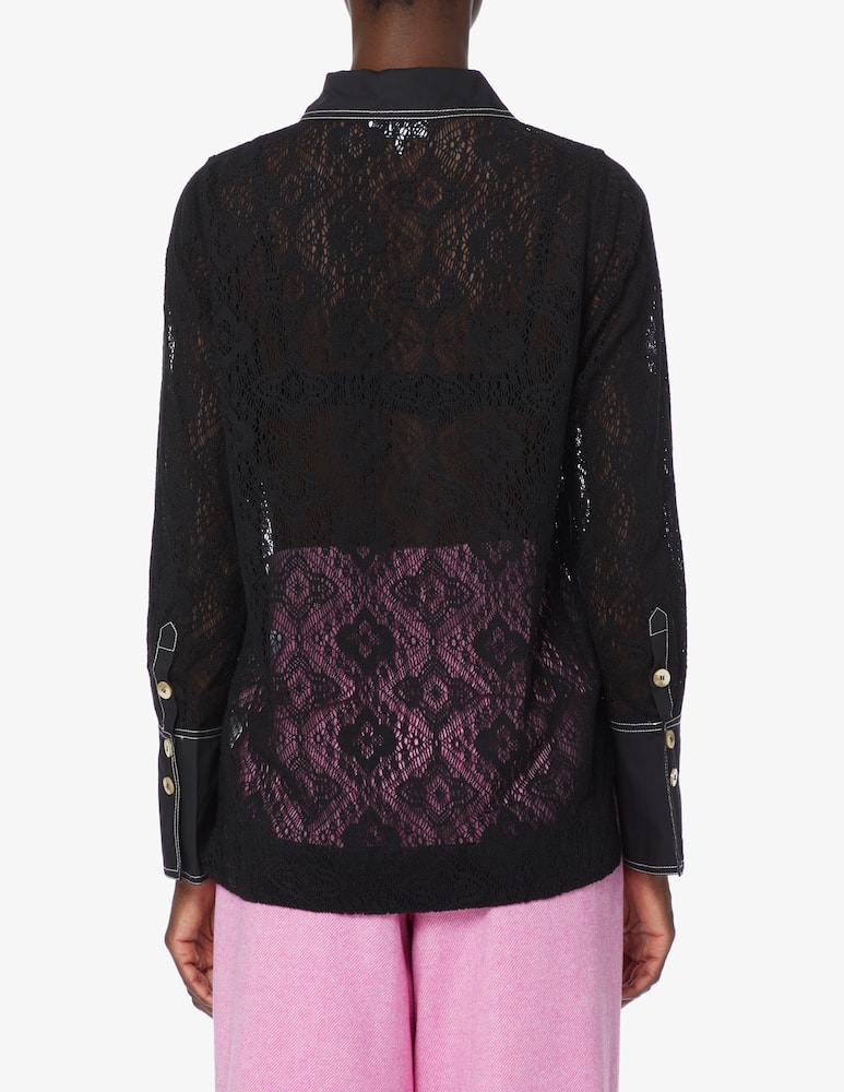 rinascente Ganni Lace shirt - Black