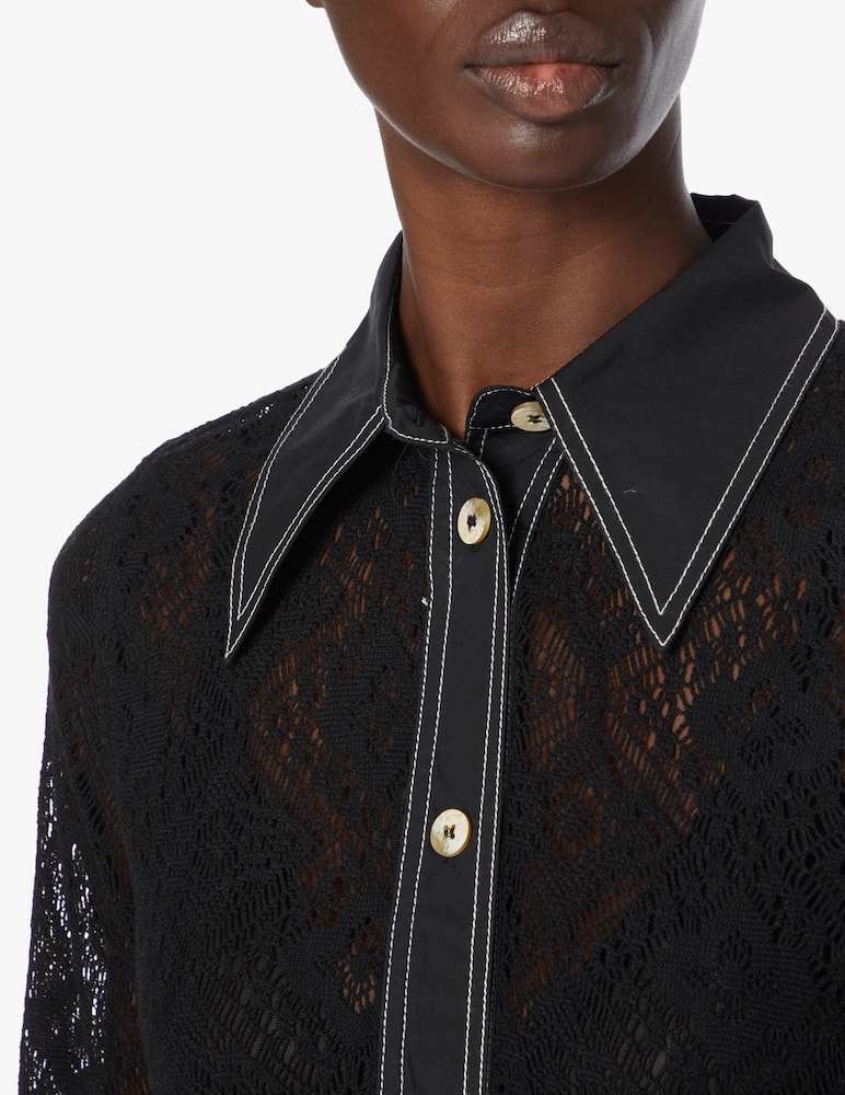 rinascente Ganni Lace shirt - Black
