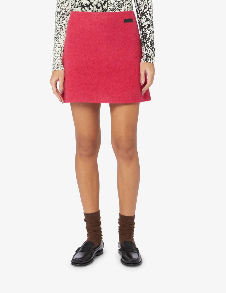 Ganni Gonna mini in lana - Rosso - immagine 2 Ganni Gonna mini in lana - Rosso - immagine 2