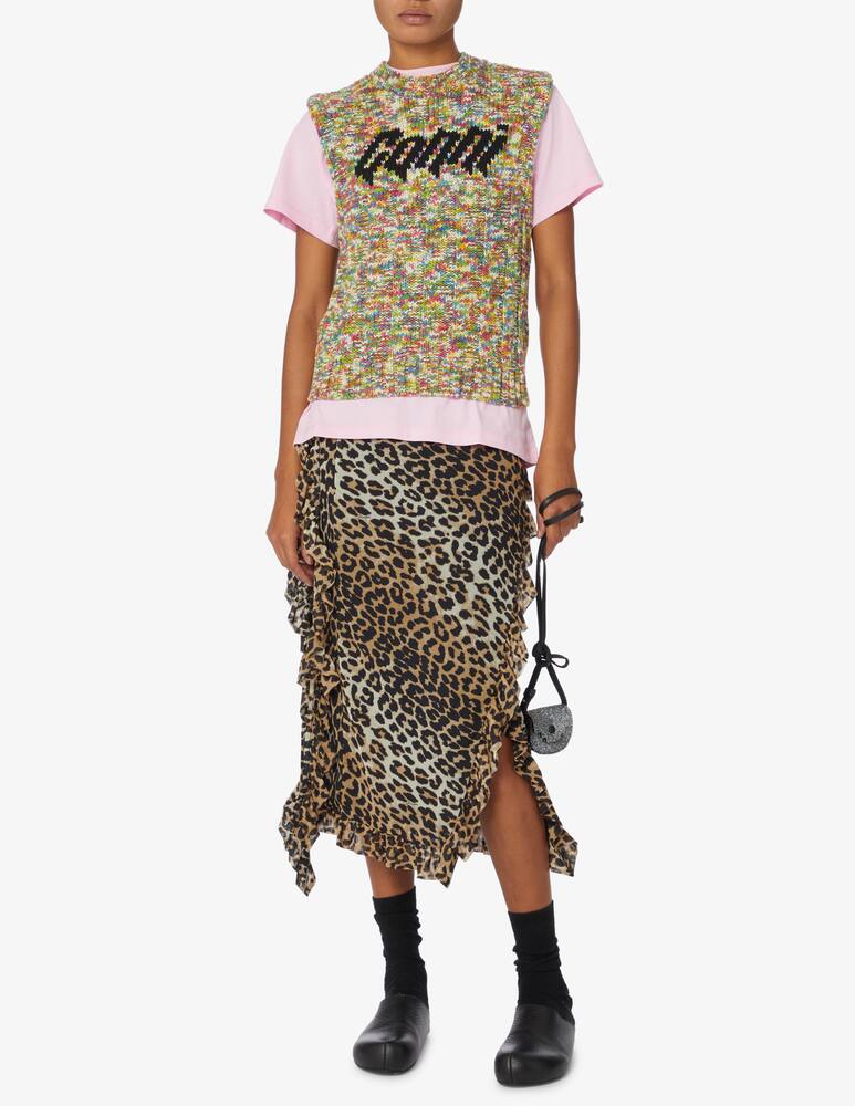 rinascente Ganni Gilet in misto cotone con logo - Multicolor