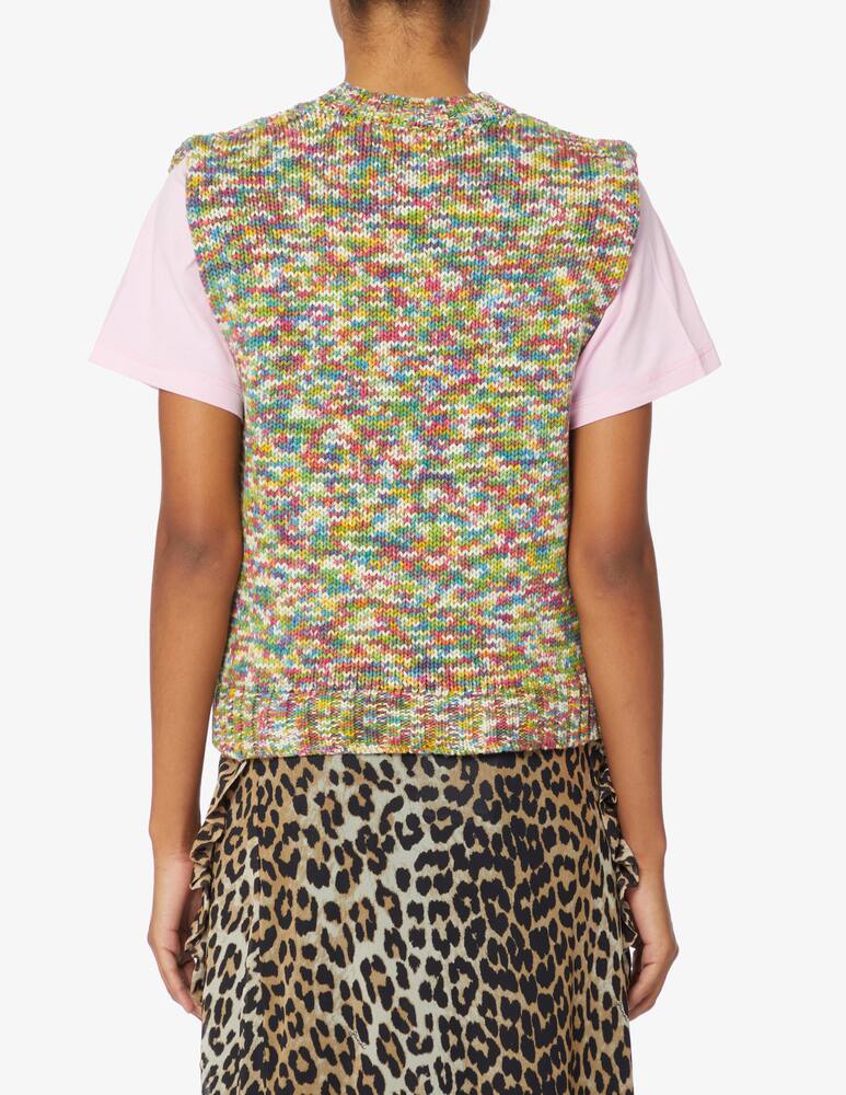 rinascente Ganni Gilet in misto cotone con logo - Multicolor