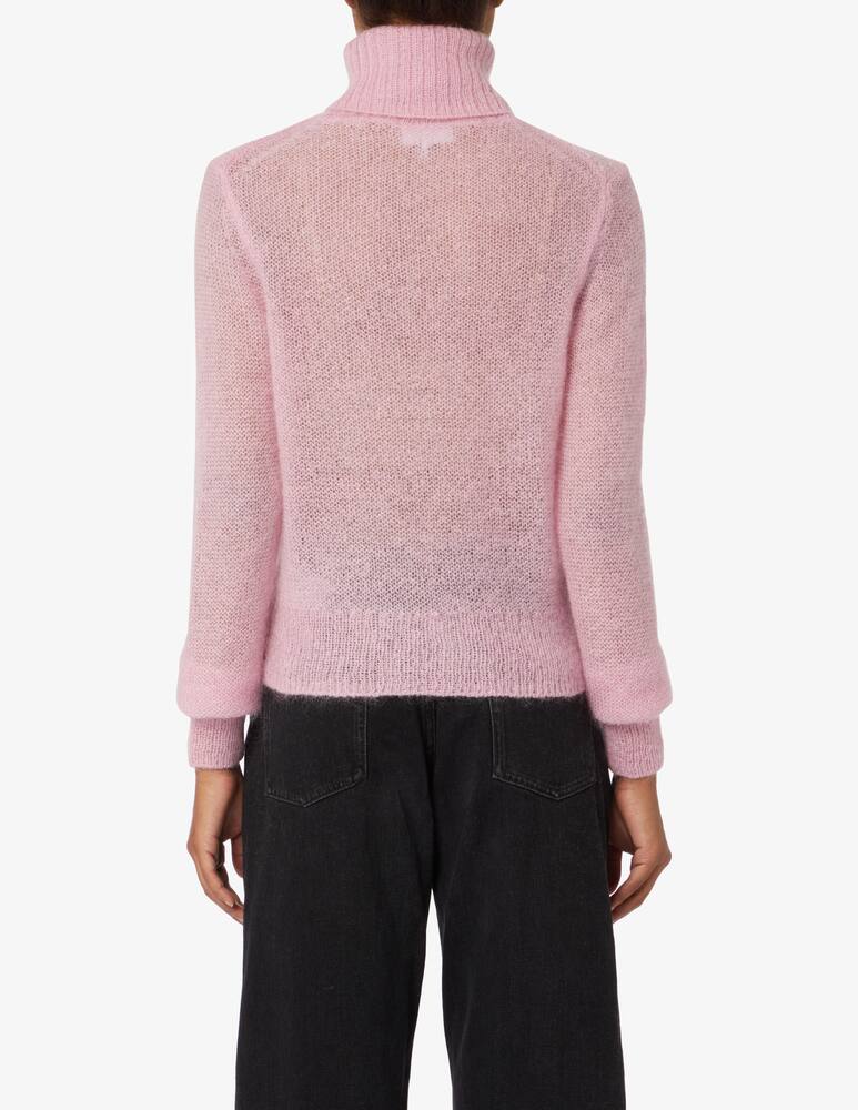 Ganni Minilogo high neck jumper - Pink - picture 3 Ganni Minilogo high neck jumper - Pink - picture 3