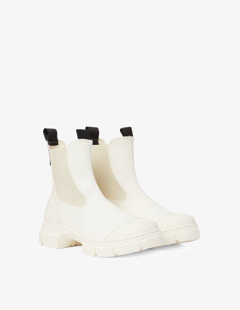 rinascente Ganni Recycled rubber city boots - White