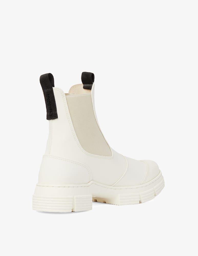 rinascente Ganni Recycled rubber city boots - White