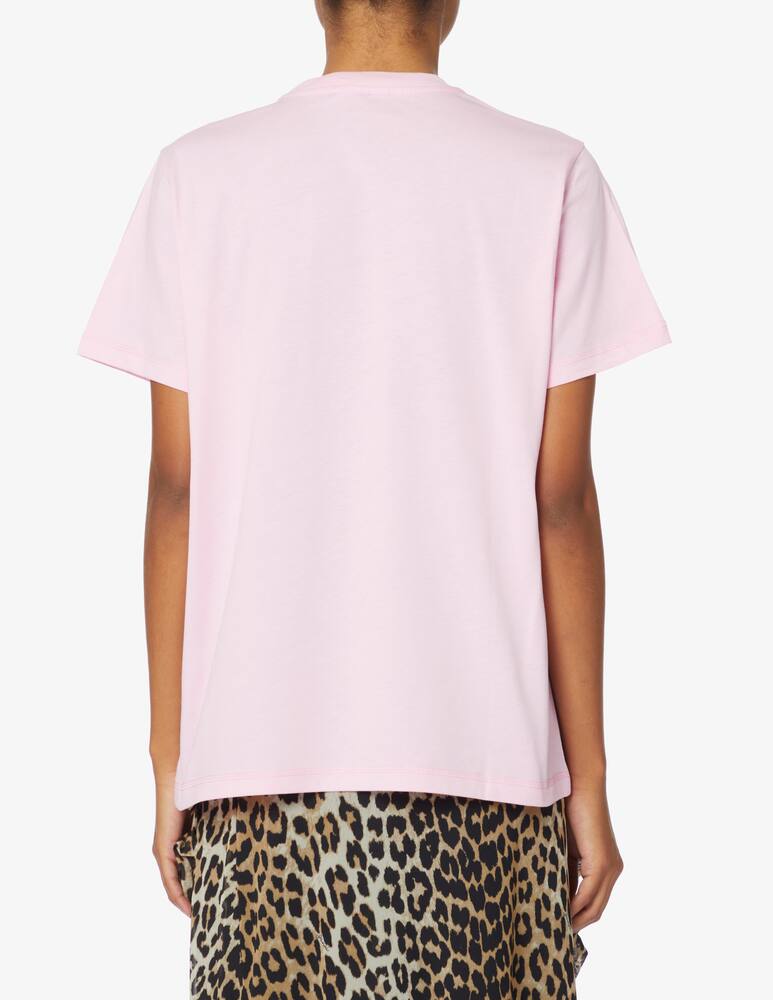 rinascente Ganni Smile cotton t-shirt - Pink