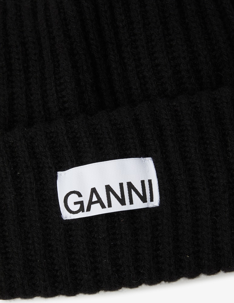 Ganni Cappellino in misto lana con logo - immagine 4 Ganni Cappellino in misto lana con logo - immagine 4