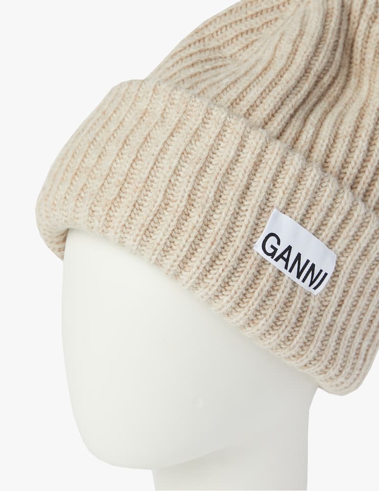 rinascente Ganni Cappellino in misto lana con logo