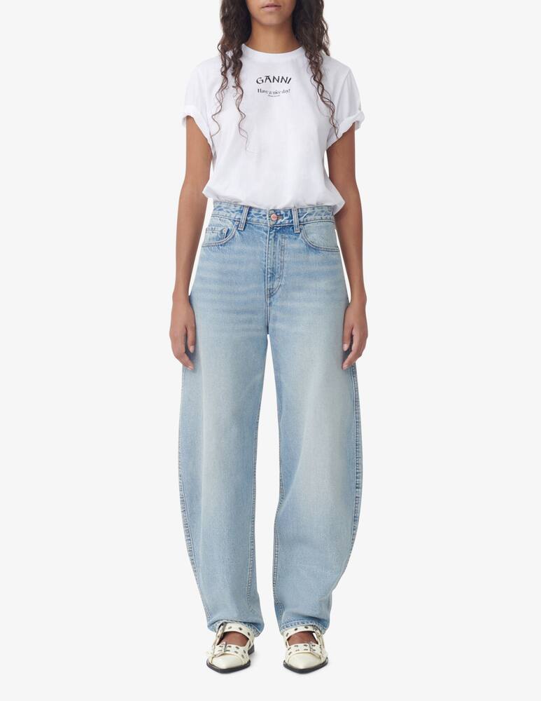 rinascente Ganni Rigid denim stary jeans
