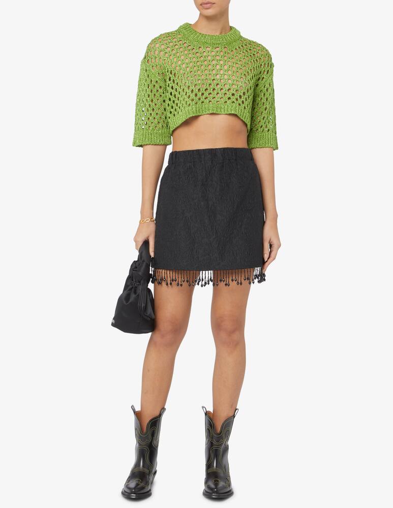 rinascente Ganni Organza mini skirt