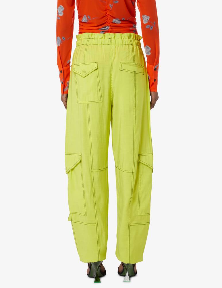 rinascente Ganni Cargo fluid fluo pants