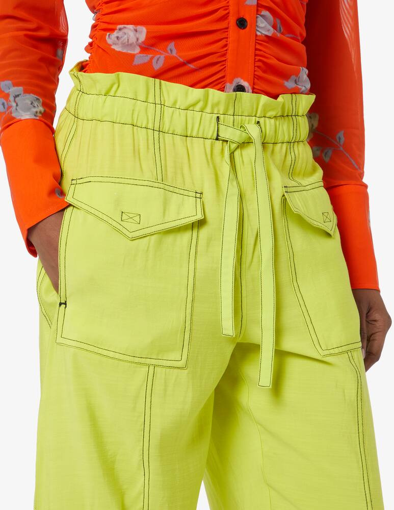 rinascente Ganni Cargo fluid fluo pants