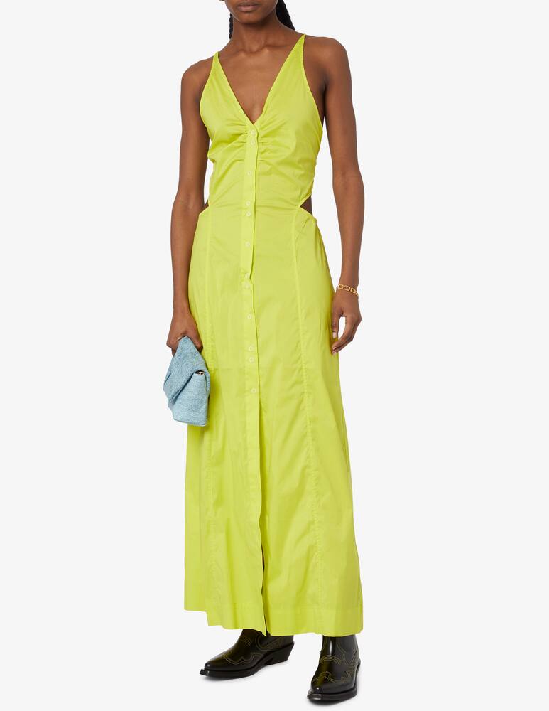 rinascente Ganni Max abito cutout fluo