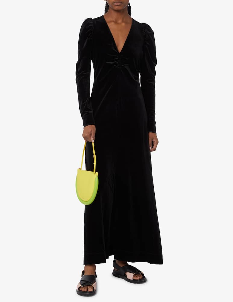 rinascente Ganni Abito max in velluto