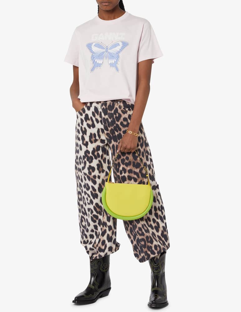 rinascente Ganni T-shirt logo butterfly - White