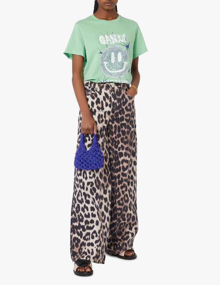 rinascente Ganni T-shirt smile logo - Green