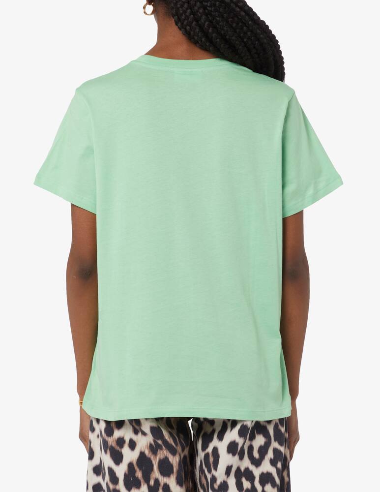 rinascente Ganni T-shirt smile logo - Green