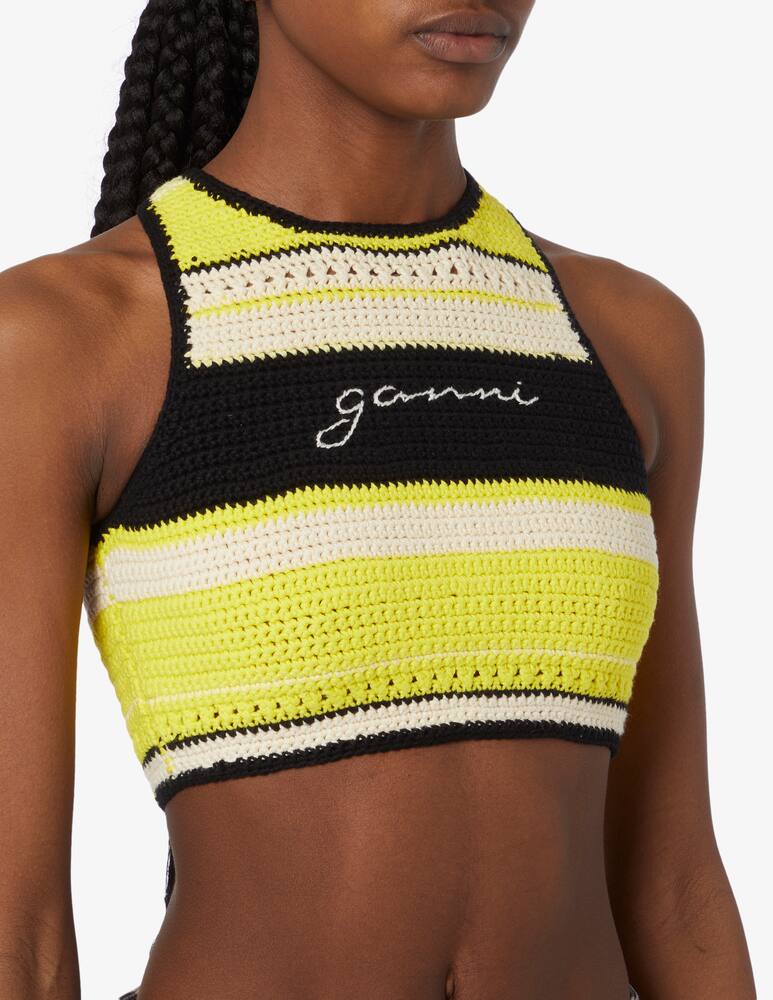 rinascente Ganni Top crop crocheted