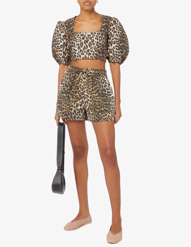 rinascente Ganni Cropped zipper blouse