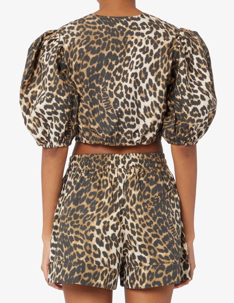 rinascente Ganni Cropped zipper blouse