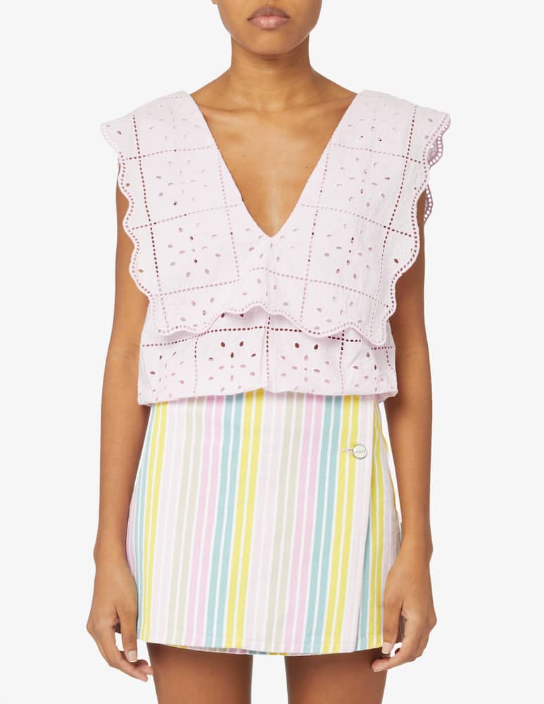 rinascente Ganni Top in pizzo Sangallo