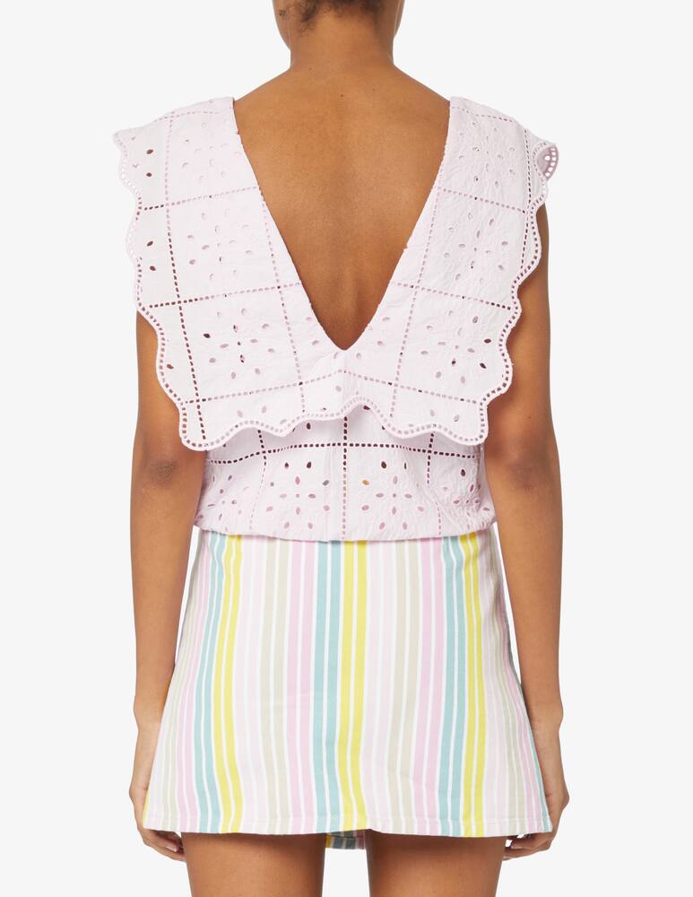 rinascente Ganni Top in pizzo Sangallo