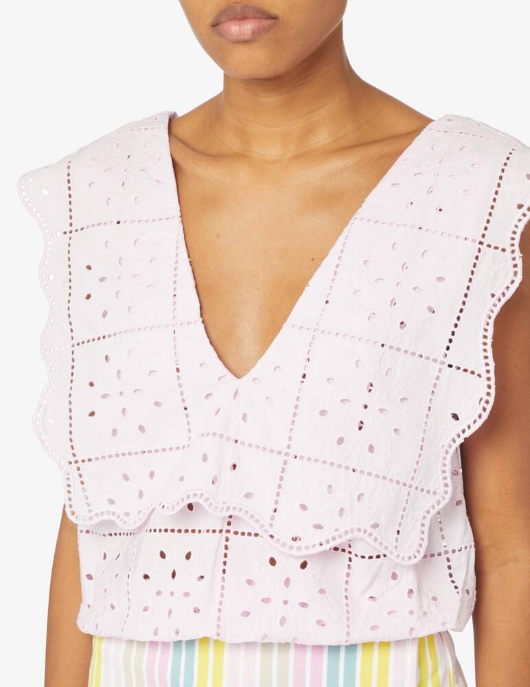 rinascente Ganni Top in pizzo Sangallo