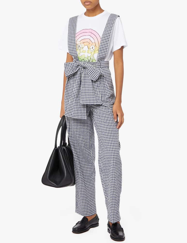 rinascente Ganni T-shirt logo fiore arcobaleno