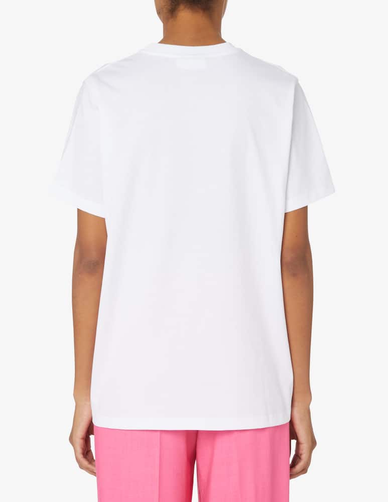 rinascente Ganni T-shirt logo dolphin - White