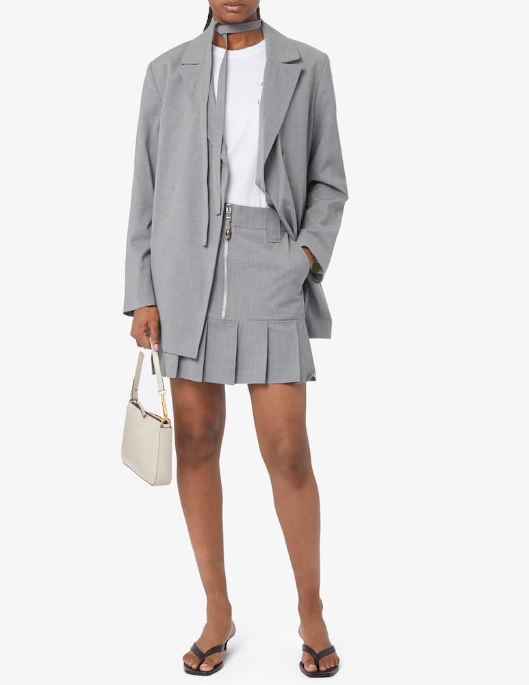 rinascente Ganni Drapey melange blazer