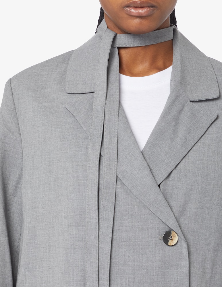 rinascente Ganni Drapey melange blazer