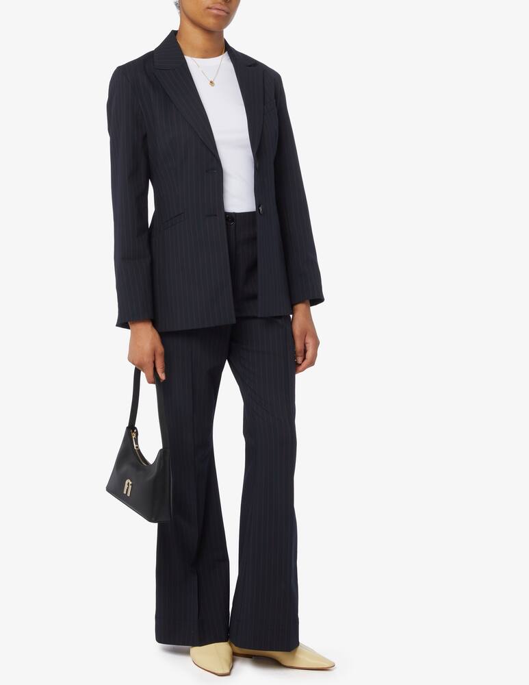 rinascente Ganni Stripe bootcut mid waist trousers