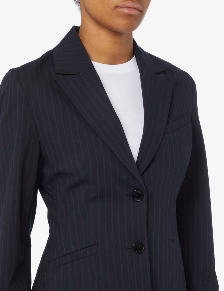 rinascente Ganni Stripe fitted blazer
