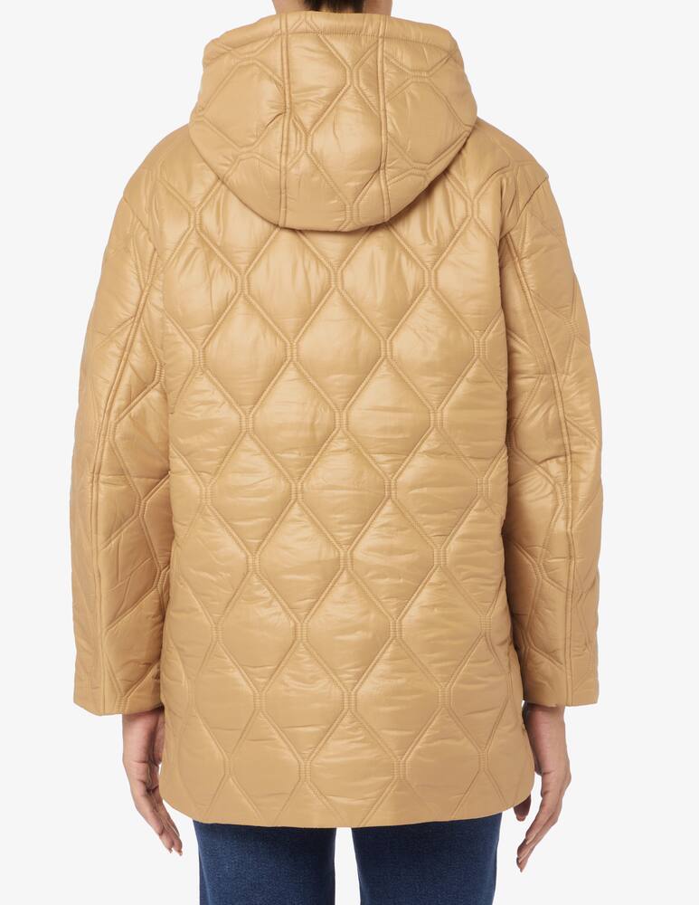 rinascente Ganni Shiny quilt hooded jacket