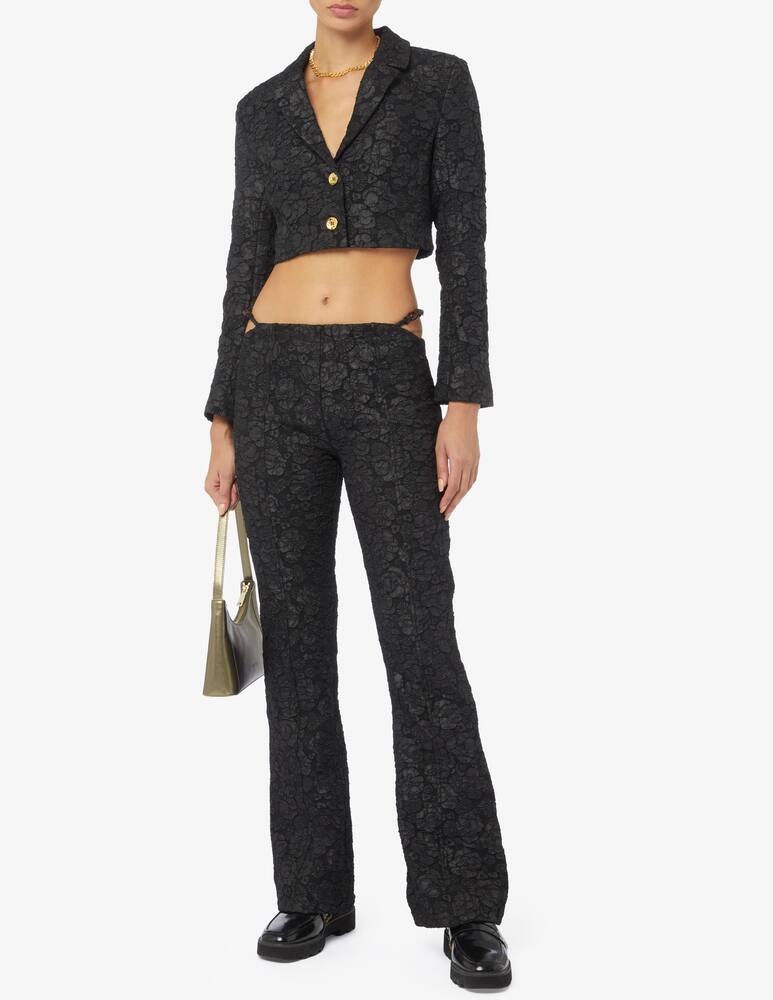 rinascente Ganni Pantaloni a zampa jacquard