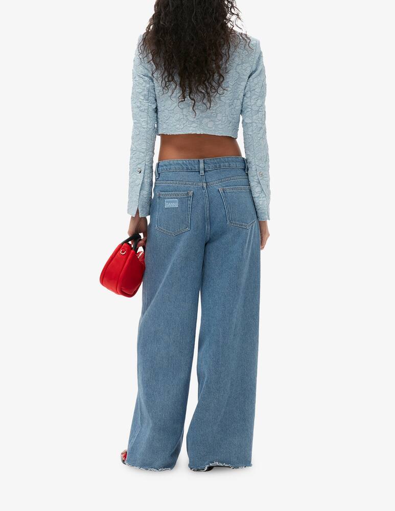 rinascente Ganni Heavy wide drawstring jeans