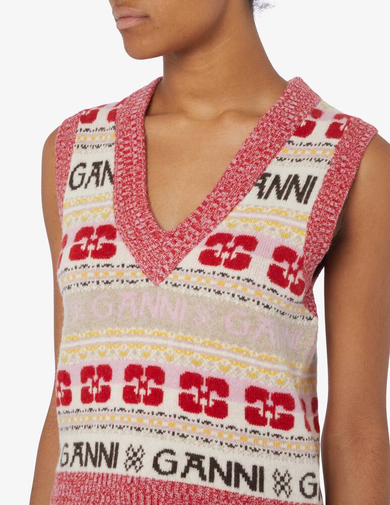 rinascente Ganni Vest with logo