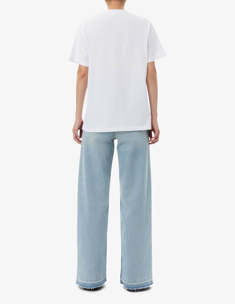 rinascente Ganni Peach graphic t-shirt