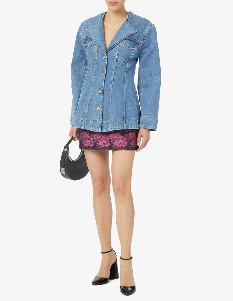 rinascente Ganni Botanical jacquard mini skirt