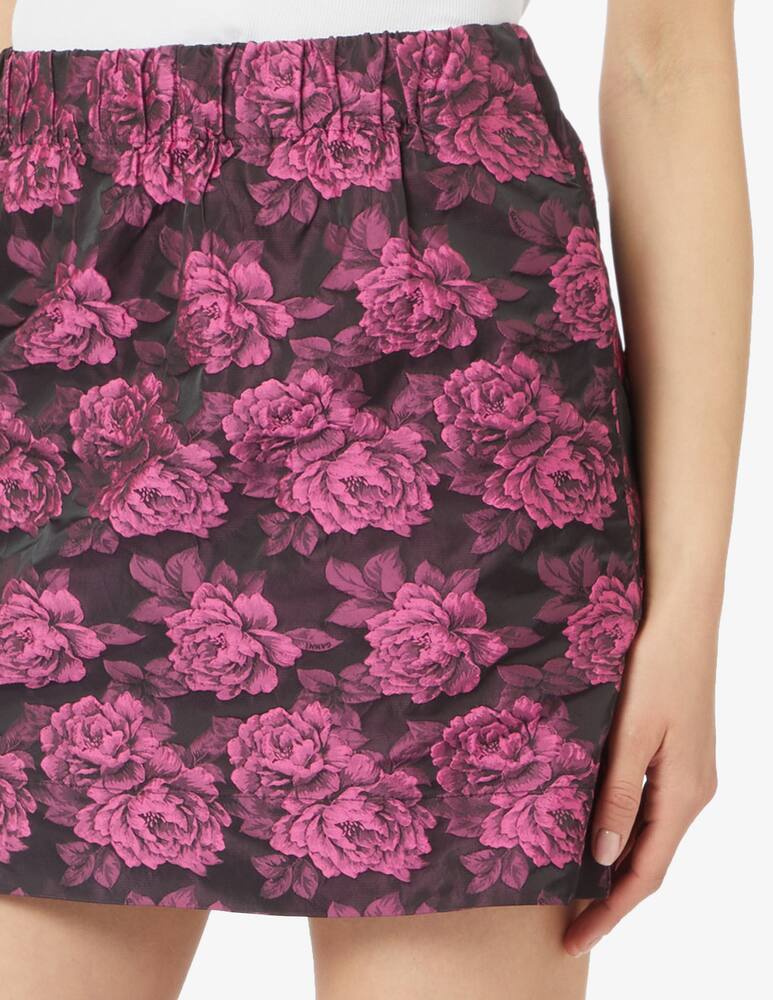 rinascente Ganni Botanical jacquard mini skirt