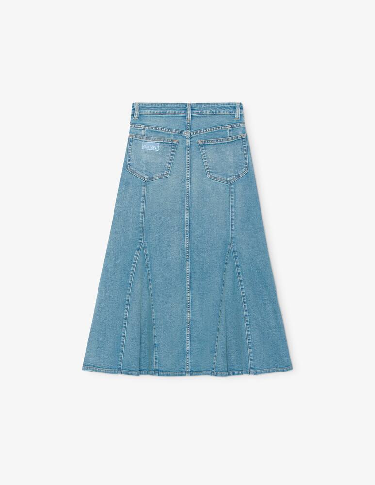 rinascente Ganni Tint denim peplum skirt
