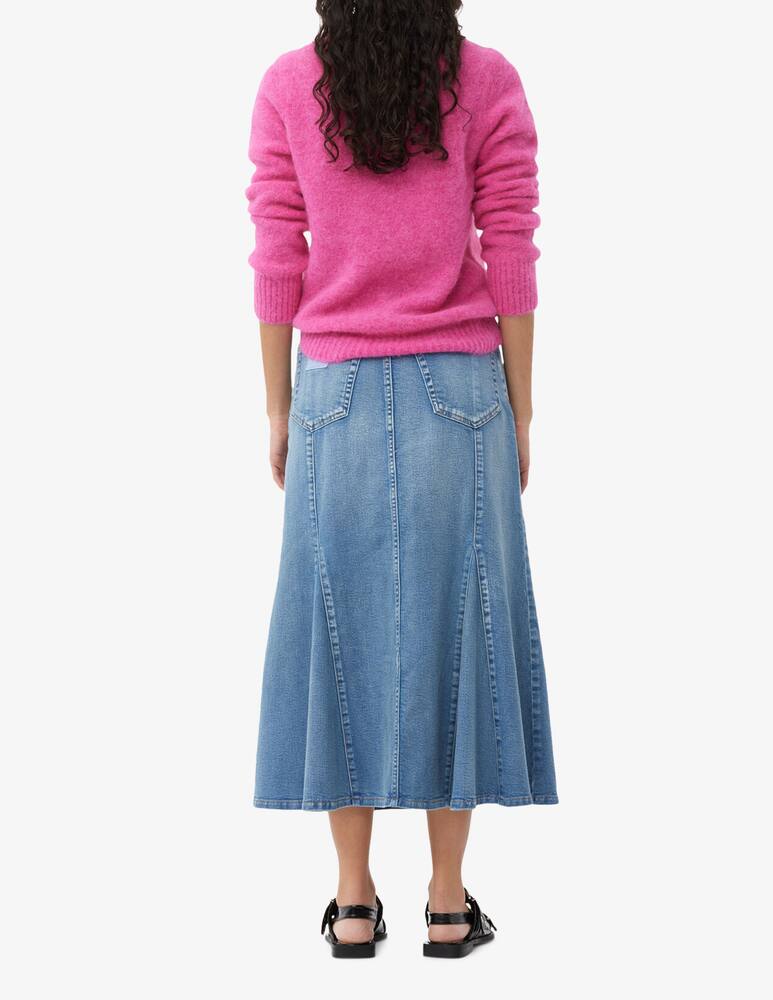 rinascente Ganni Tint denim peplum skirt