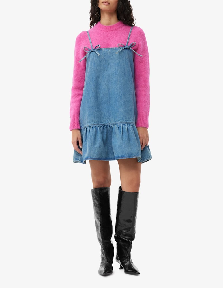 Ganni Abito con cinturino in denim Tint - immagine 1 Ganni Abito con cinturino in denim Tint - immagine 1